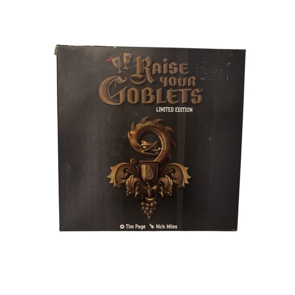 Raise Your Goblets Board Game RARE Limited Ed. GOLD Goblets 100% complete - Picture 2 of 12